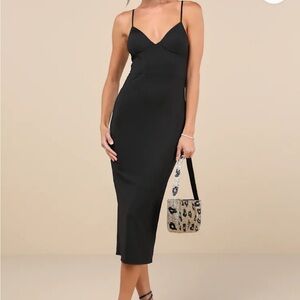 Lulu's Classic Black Strappy Dress